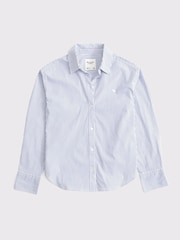 Abercrombie & Fitch Blue Oversized Poplin Shirt - Image 7 of 7