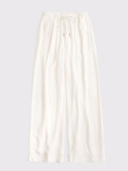Abercrombie & Fitch Cream Crinkle Pull-On Trousers - Image 6 of 7