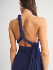 Μπλε - Abercrombie & Fitch Giselle Convertible Μακρύ φόρεμα - Εικόνα 3 από 7