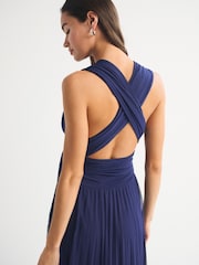 Μπλε - Abercrombie & Fitch Giselle Convertible Μακρύ φόρεμα - Εικόνα 6 από 7