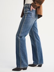 Abercrombie & Fitch Blue Corded High Rise Studded 90's Relaxed Jeans - Image 4 of 8