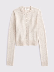 Ζακέτα Abercrombie & Fitch Merino Wool Blend Shrunken Στρογγυλή λαιμόκοψη - Εικόνα 6 από 6