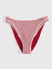 Abercrombie & Fitch Red Mid Rise High Leg Moderate Bottoms - Image 6 of 6