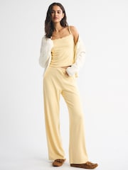 צהוב - Abercrombie & Fitch Pointelle Sleep Trousers - תמונה 1 מתוך 6