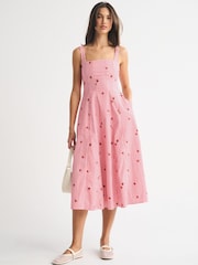 Rot - Abercrombie & Fitch Mila Midi Dress - Bild 1 von 4