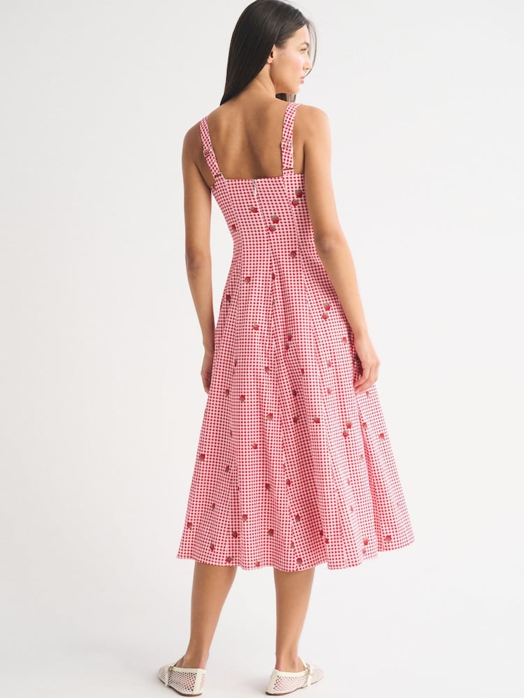 Rot - Abercrombie & Fitch Mila Midi Dress - Bild 2 von 4