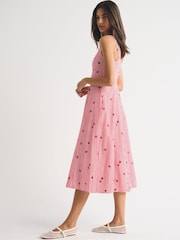 Rot - Abercrombie & Fitch Mila Midi Dress - Bild 3 von 4