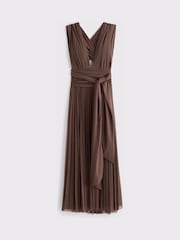 Smeđa - Abercrombie & Fitch Giselle Convertible Maxi Dress - Slika 8 od 8