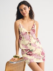 Abercrombie & Fitch Yellow The Bella Bra Free Tie Front Camisole - Image 1 of 5