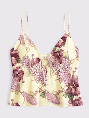 Abercrombie & Fitch Yellow The Bella Bra Free Tie Front Camisole - Image 5 of 5