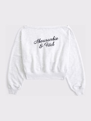 Abercrombie & Fitch Grey Sunday Off-The-Shoulder Jumper - Image 1 of 1
