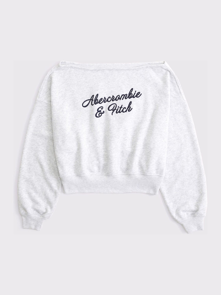 Abercrombie & Fitch Grey Sunday Off-The-Shoulder Jumper - Image 1 of 1