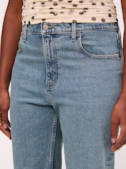 Plavo - Abercrombie & Fitch High Rise 90's Relaxed Jeans - Slika 3 od 7