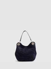 River Island Blue Suedette Eyelet Slouch Bag - Image 3 of 6