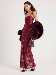 River Island Red Sleeveless Floral Maxi Dress - Image 1 of 4