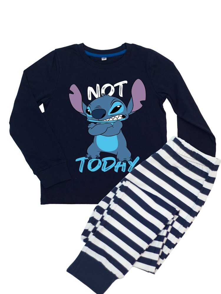 Brands In Blue Disney Lilo & Stitch Not Today Pyjamas - Image 1 of 5