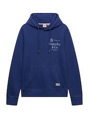 Superdry Blue 1954 Company Relaxed Hoodie - Image 7 of 8