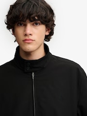 Melns - Superdry Campus polsterēta Harrington jaka - Attēls 4 no 8