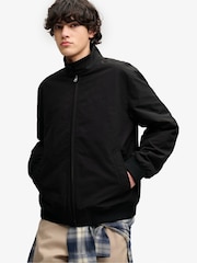 Melns - Superdry Campus polsterēta Harrington jaka - Attēls 5 no 8