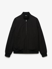 Melns - Superdry Campus polsterēta Harrington jaka - Attēls 7 no 8