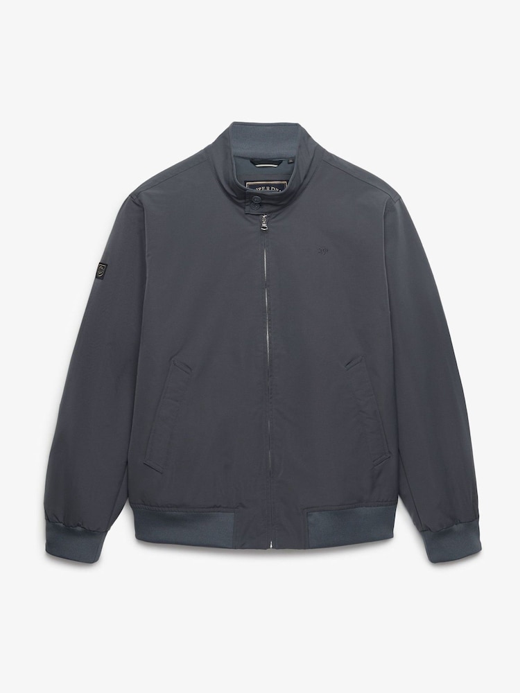 Zils - Superdry Campus polsterēta Harrington jaka - Attēls 1 no 2