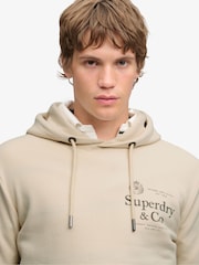 Superdry Cream 1954 Company Relaxed Hoodie - Image 5 of 8
