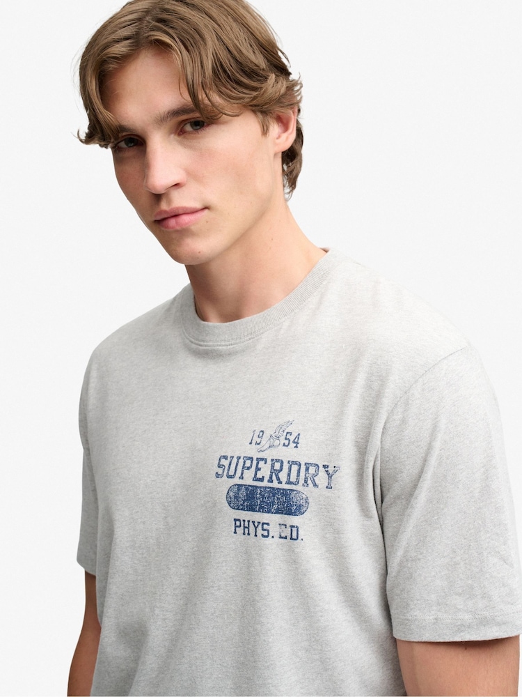Superdry Grey Athletic Essentials T-Shirt - Image 4 of 4
