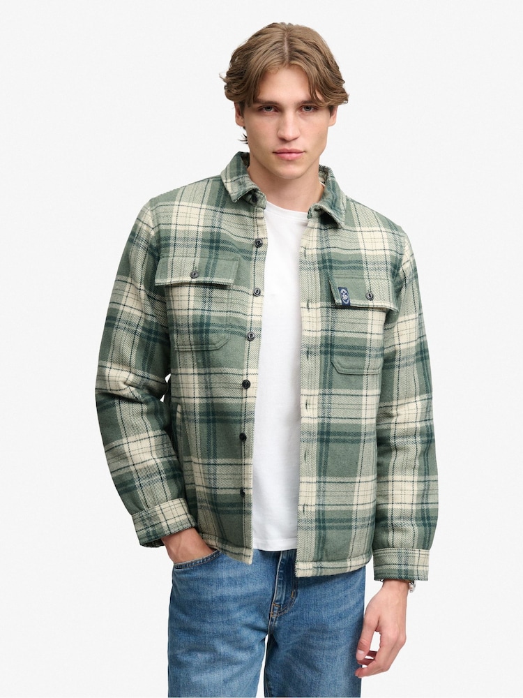 Verde - Sobrecamisa Miller con forro Borreguito de Superdry - Imagen 1 de 8 Verde - Sobrecamisa Miller con forro Borreguito de Superdry - Imagen 1 de 8