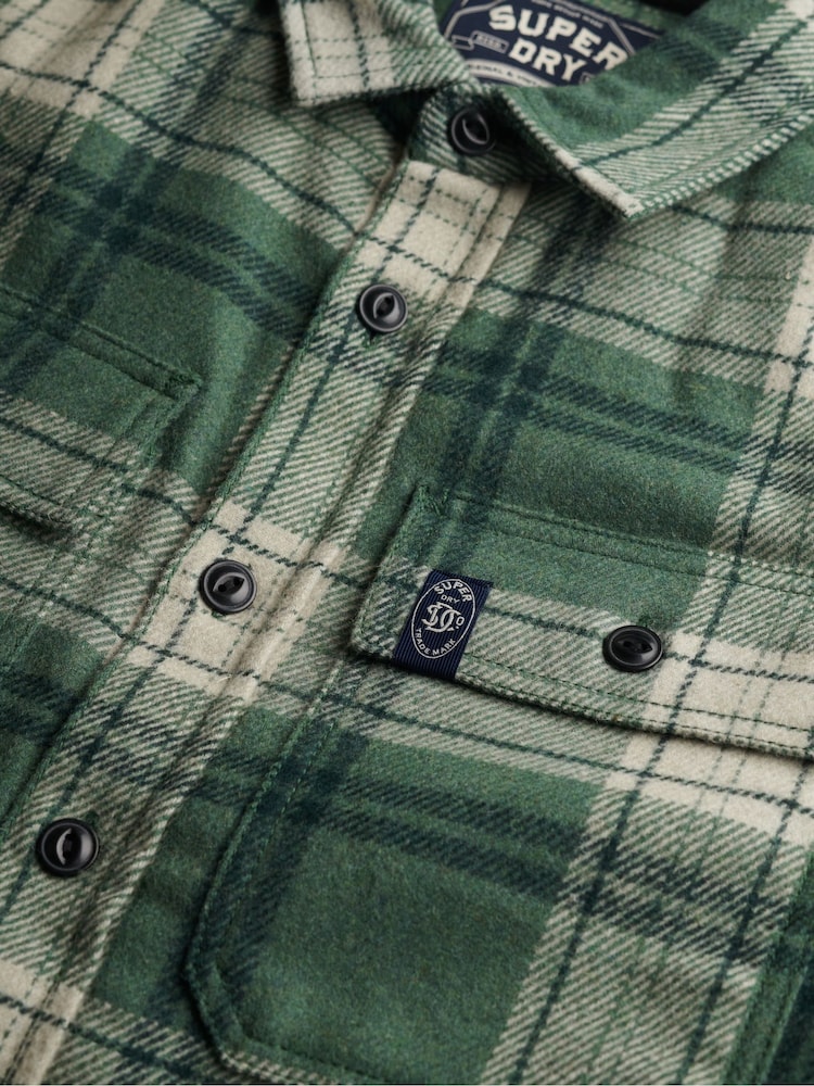 Verde - Sobrecamisa Miller con forro Borreguito de Superdry - Imagen 8 de 8 Verde - Sobrecamisa Miller con forro Borreguito de Superdry - Imagen 8 de 8