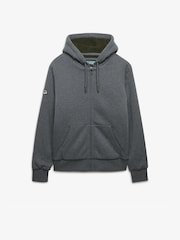 Superdry Grey Borg Lined Zip Hoodie - Image 5 of 6