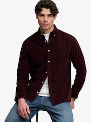 Superdry Red Classic Needle Cord Shirt - Image 5 of 7