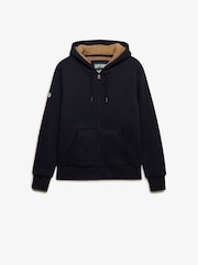 Superdry Blue Borg Lined Zip Hoodie - Image 4 of 6