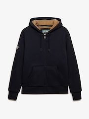 Superdry Blue Borg Lined Zip Hoodie - Image 5 of 6