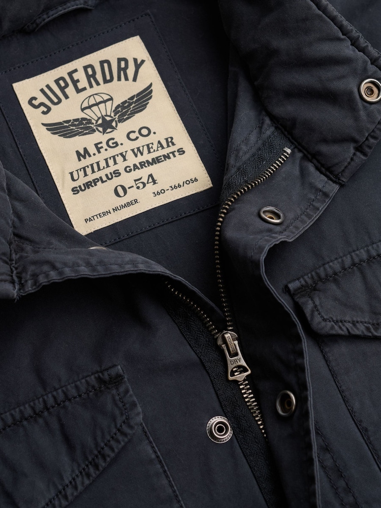Superdry Dark Blue Military M65 Jacket - Image 9 of 9 Superdry Dark Blue Military M65 Jacket - Image 9 of 9