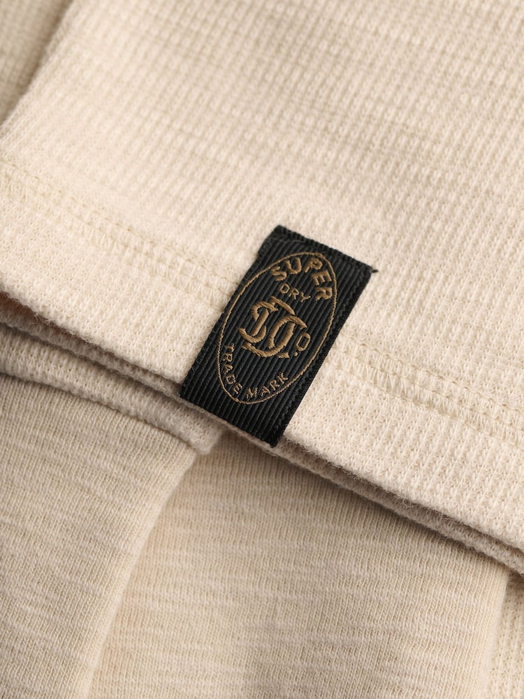 Superdry Natural Classic Slub Waffle Sweat  Top - Image 2 of 2