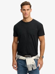 Superdry Black Cotton Classic Pocket T-Shirt - Image 1 of 5