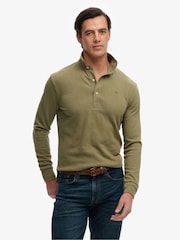 Superdry Green Classic Rugby Top - Image 1 of 5