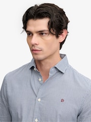 Blau - Superdry Cut Away Poplin Long Sleeve Shirt - Bild 4 von 8
