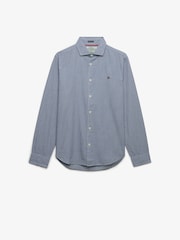 Blau - Superdry Cut Away Poplin Long Sleeve Shirt - Bild 6 von 8