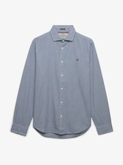 Blau - Superdry Cut Away Poplin Long Sleeve Shirt - Bild 7 von 8