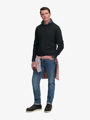 Superdry Black Classic Slub Waffle Sweat  Top - Image 3 of 8