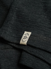 Superdry Black Classic Slub Waffle Sweat  Top - Image 8 of 8
