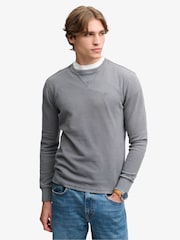 Superdry Grey Classic Heavy Textured  T-Shirt - Image 1 of 8