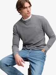 Superdry Grey Classic Heavy Textured  T-Shirt - Image 3 of 8