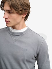 Superdry Grey Classic Heavy Textured  T-Shirt - Image 4 of 8