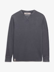 Superdry Grey Classic Heavy Textured  T-Shirt - Image 7 of 8