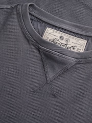 Superdry Grey Classic Heavy Textured  T-Shirt - Image 8 of 8
