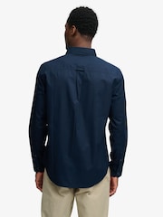 Superdry Navy Blue Cut Away Poplin Long Sleeve  Shirt - Image 3 of 7