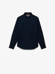 Superdry Navy Blue Cut Away Poplin Long Sleeve  Shirt - Image 6 of 7