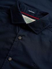 Superdry Navy Blue Cut Away Poplin Long Sleeve  Shirt - Image 7 of 7